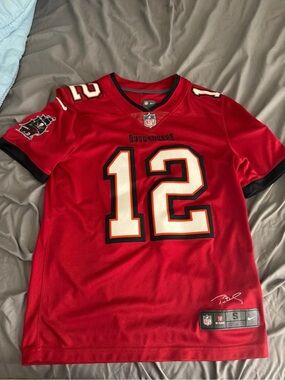 NFL Red Signed Jersey with Black and White Labels